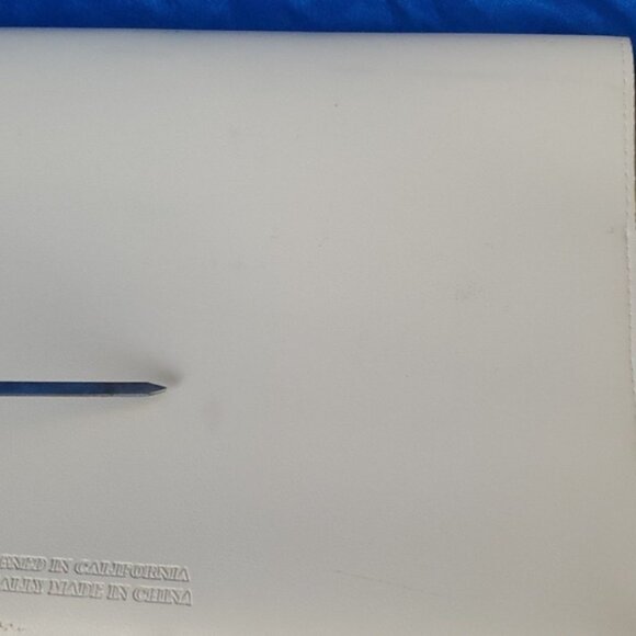 Megan Portfolio Clutch EUC Vegan Leather Cloud Gray color - Picture 11 of 12